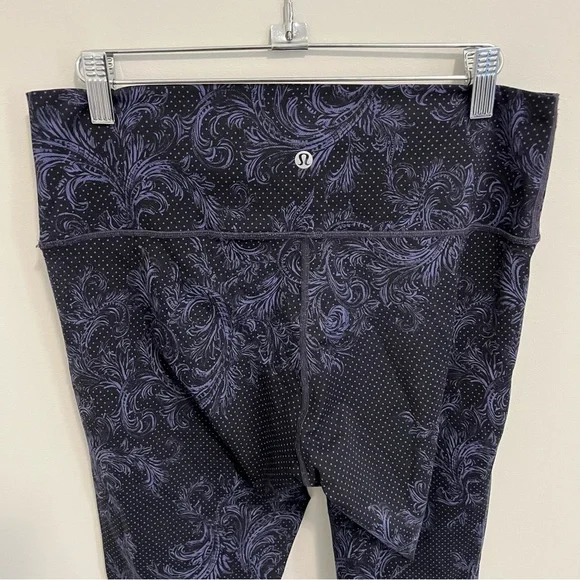 Lululemon Wunder Under High Rise Tight Nulux Foliage Moody Blues Black Size 12 - Picture 11 of 16